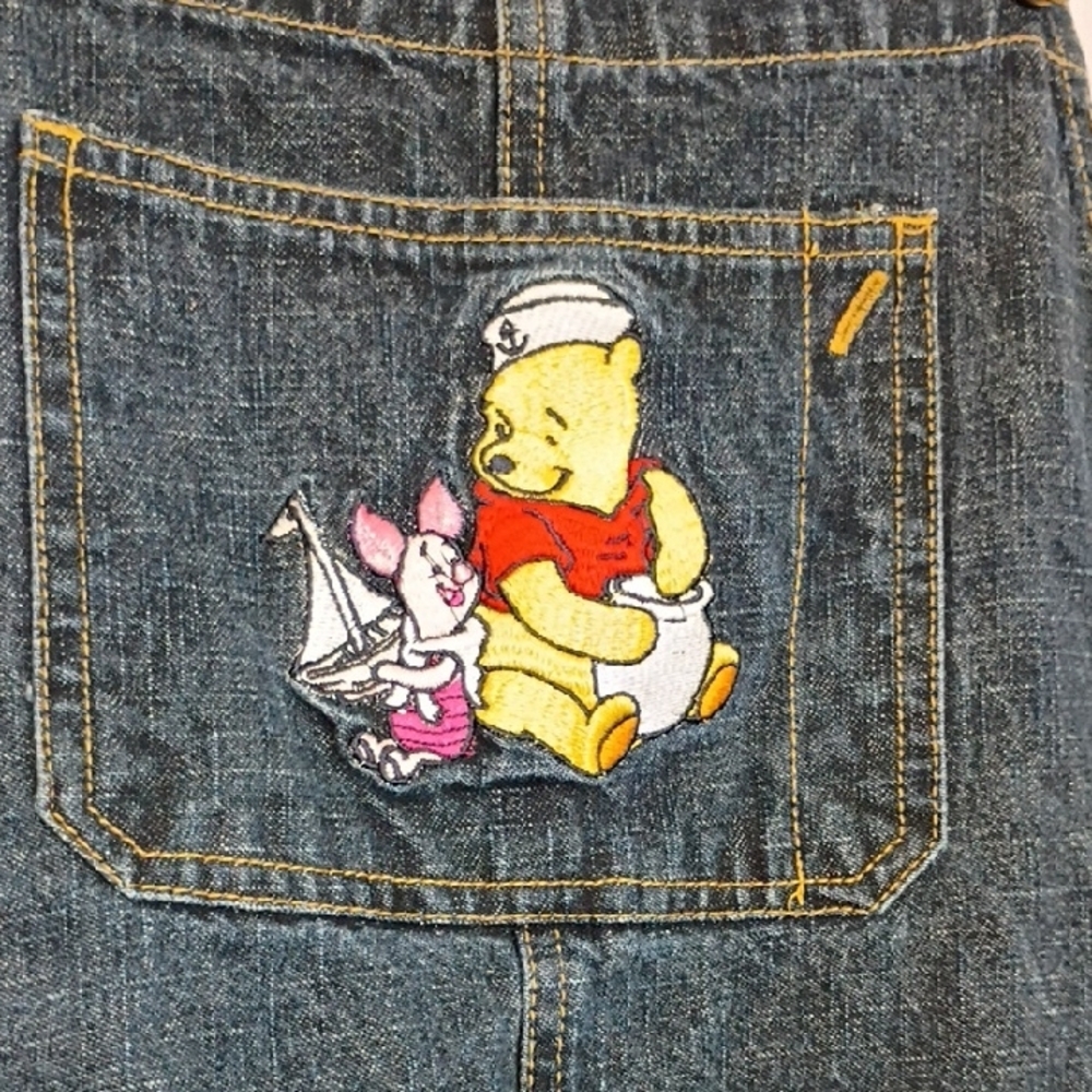 Disney Dark Blue Jean Shorts with Winnie the Pooh Patch - Picture 2 of 6